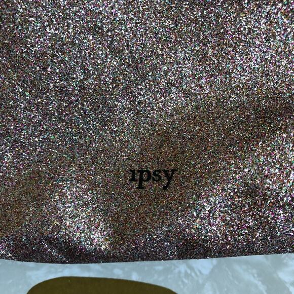 Ipsy May 2019 Pink Multi-Color Glitter Faux Leather Tassel Make-Up Cosmetic Bag - Picture 2 of 5
